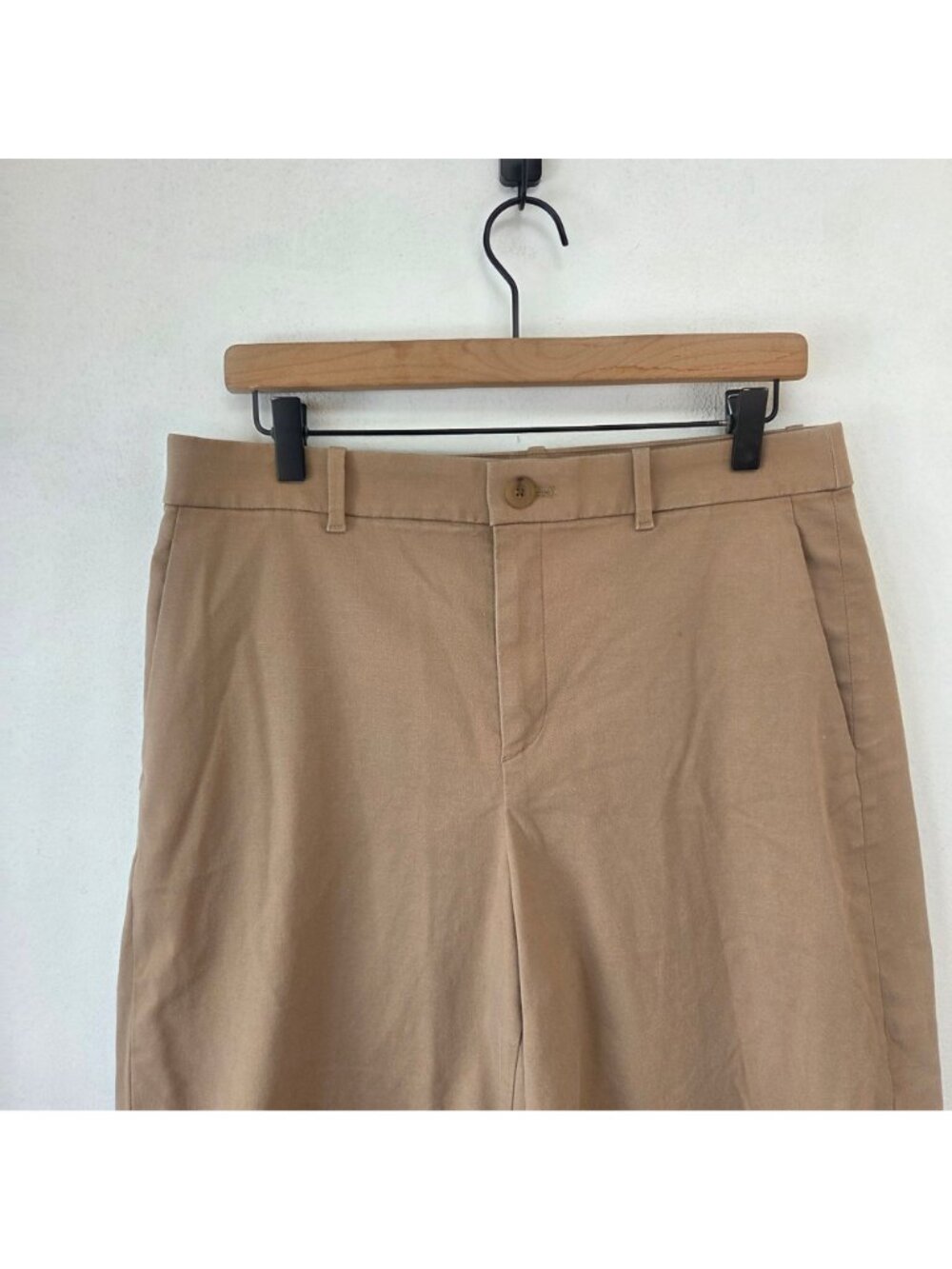 Uniqlo Khaki Wide Leg Chino Pants Trousers Modern Contemporary Women's L - Picture 4 of 7